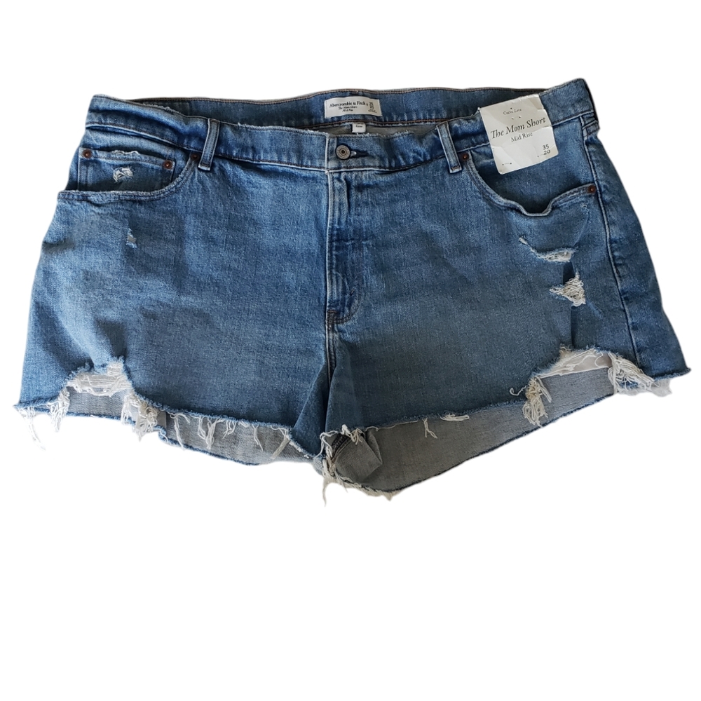 Abercrombie & Fitch. Jean Shorts. Mid Rise. Curve Love. 35/20. Size 20 P…